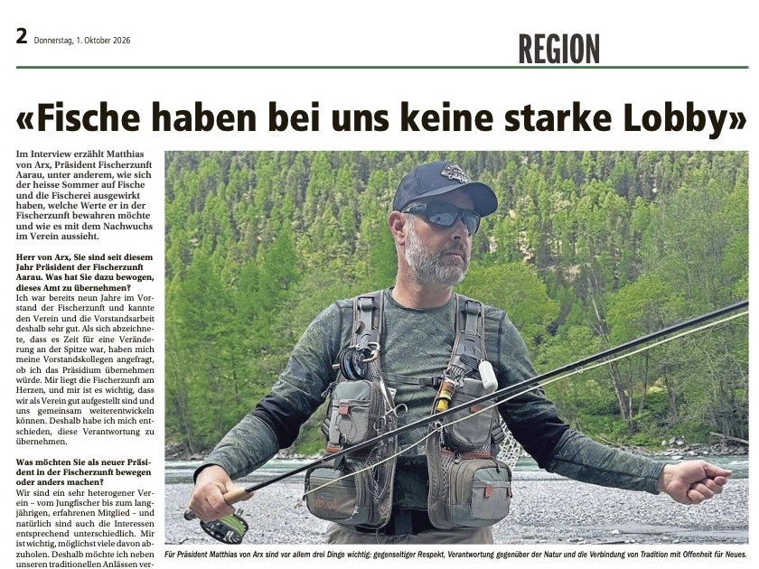 Fischerzunft Aarau in der Zeitung